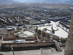 A view of Gyantse from the top of its fortress
