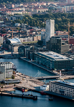 Malmö centrum med inre hamnen