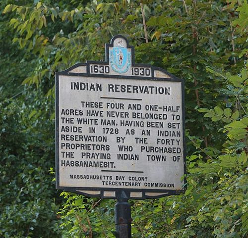 Hassanamisco Nipmuc Indian Reservation sign