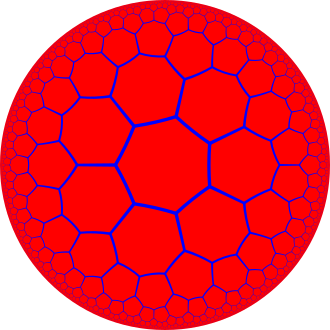 The Klein quartic can be realized as a quotient of the order-3 heptagonal tiling. Heptagonal tiling.svg