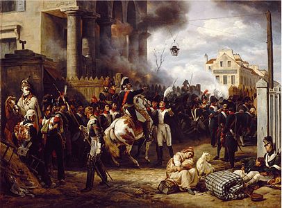 La Barrière de Clichy. Défense de Paris, le 30 mars 1814 (1820)
