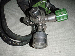 IDA-71 Integrated cylinder valve and regulator of external nitrox set