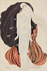 For Ida Rubinstein as Phaedra in Phèdre by Racine; 1923, Museum of Avant-Garde Mastery.