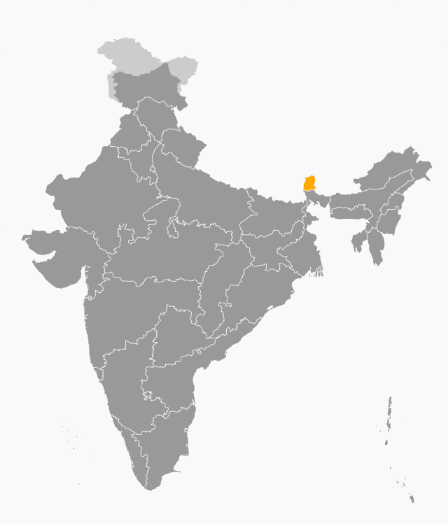 Location of सिक्किम