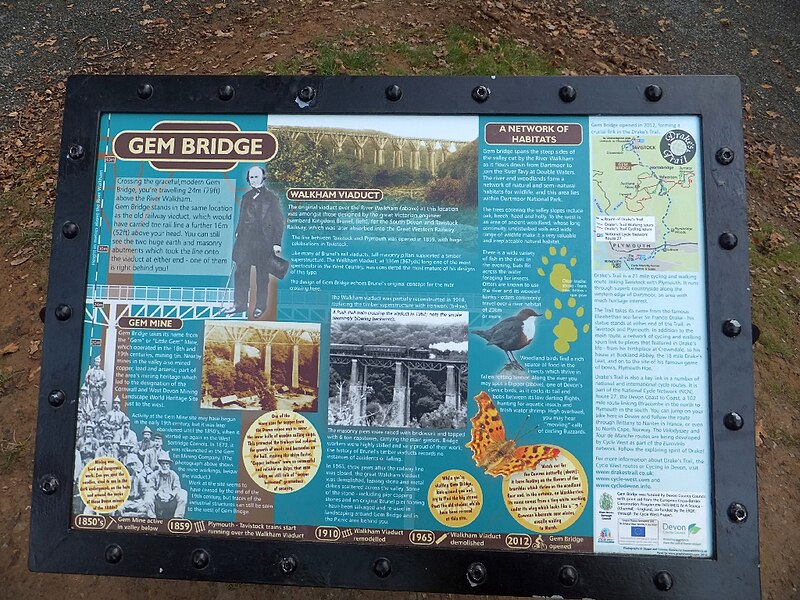 File:Information board about Gem Bridge - geograph.org.uk - 3206035.jpg