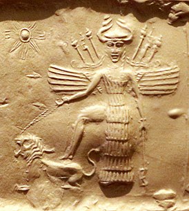 Ishtar on an Akkadian seal.jpg