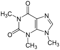 Structural formula of isocaffeine