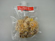 Rehydratable Shoyu flavored Japanese ramen from JAXA. JAXA Space food Ramen (Soy sauce).jpg