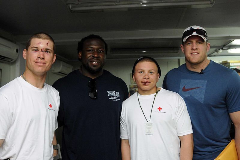 File:JJ Watt-Davin Joseph-Warrior Recovery Center-March 2013.jpg