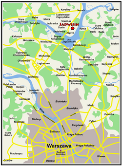 Mapa okolicy ośrodka w Jadwisinie