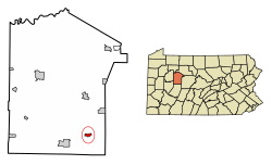 Jefferson County Pennsylvania Incorporated and Unincorporated areas Big Run Highlighted.svg