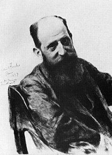 Josef Breuer discovered the psychoanalytic technique of treating neurosis, and mentored Freud. Josef Breuer, 1897.jpg