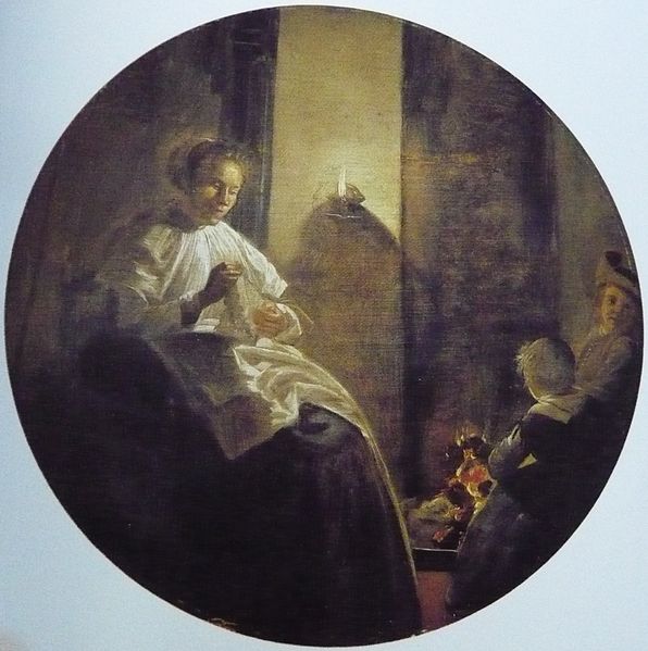 File:Judith Leyster - mother sewing with children by lamplight.jpg