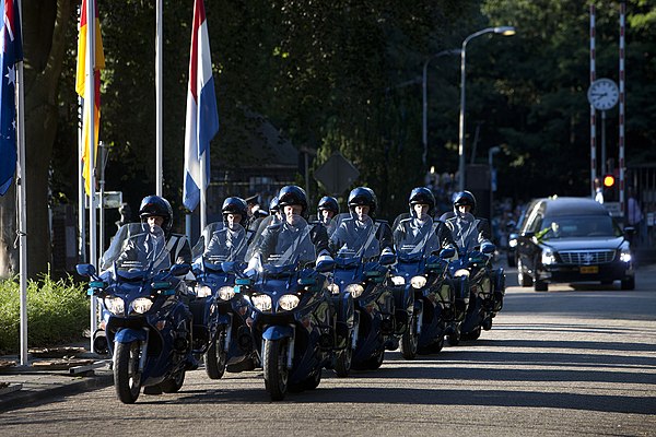 Members of the Marechaussee escorting victims of Malaysia Airlines Flight 17