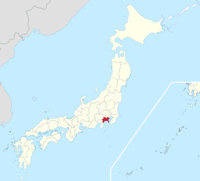 Poziția regiunii Prefectura Kanagawa