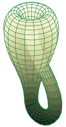 The Klein bottle immersed in three-dimensional space