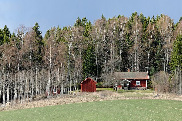 The lawn of a small summerhouse