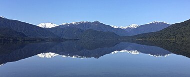 Lake Kaniere in the West Coast region of New Zealand