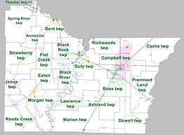 Kaart van Lawrence County