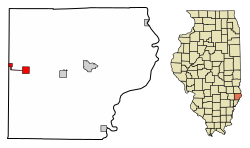 Lawrence County Illinois Incorporated and Unincorporated areas Sumner Highlighted.svg