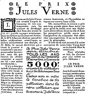 Texte imprimé d'un magazine présentant le prix Jules-Verne.