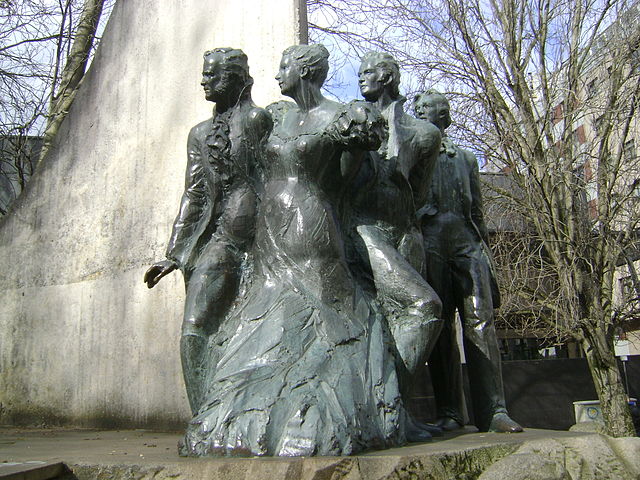 Monument to the liberals of the 19th century in Agra del Orzán neighborhood, La Coruña, Galicia, (Spain)