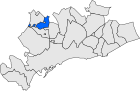 Posizione del comune sulla mappa della provincia