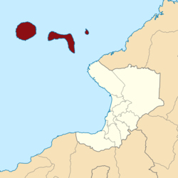 Peta lokasi Kecamatan Bunaken Kepulauan