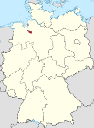 Mapa de localización Bremen en Alemania.svg