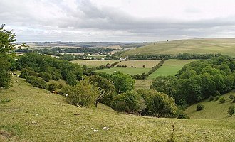 Looking towards Bowerchalke from Woodminton Down Looking towards Bowerchalke from Woodminton Down - geograph.org.uk - 223342.jpg