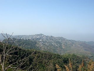 Lunglei Town in Mizoram, India