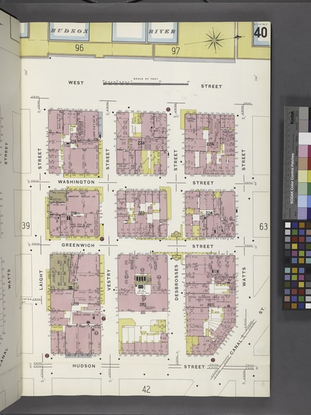 File:Manhattan, V. 1, Plate No. 40 (Map bounded by Hudson River, Watts Str., Hudson St., Laight St.) NYPL1992670.tiff