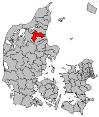 Location of Rebild in Denmark