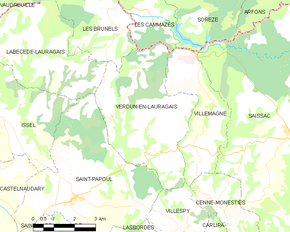 Poziția localității Verdun-en-Lauragais