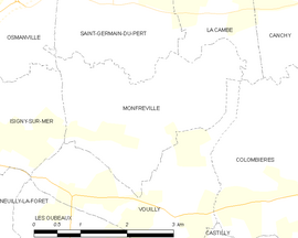 Mapa obce Monfréville