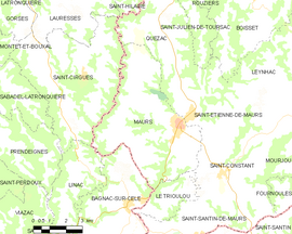 Mapa obce Maurs