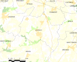 Mapa obce Quessoy