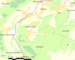 Poziția localității Sorel-Moussel