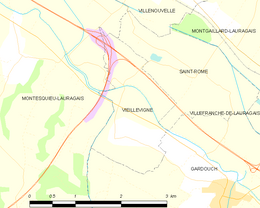 Vieillevigne - Carte