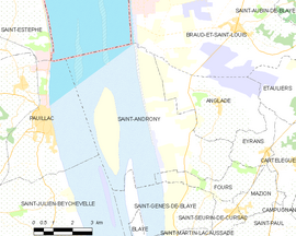 Mapa obce Saint-Androny