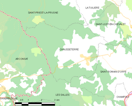 Mapa obce Chausseterre