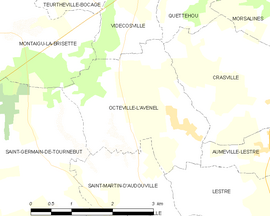 Mapa obce Octeville-l’Avenel