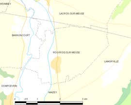 Mapa obce Rouvrois-sur-Meuse