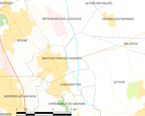 Poziția localității Saint-Saturnin-lès-Avignon
