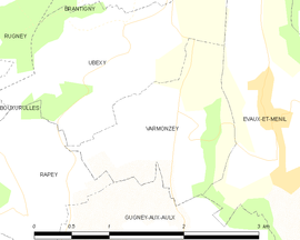 Mapa obce Varmonzey