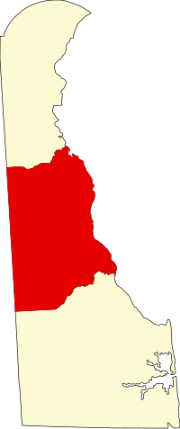 Map of Delaver highlighting Kent County