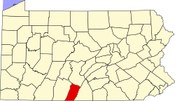 Karte von Fulton County innerhalb von Pennsylvania