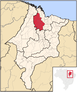 Ligging van de Braziliaanse microregio Baixada Maranhense in Maranhão