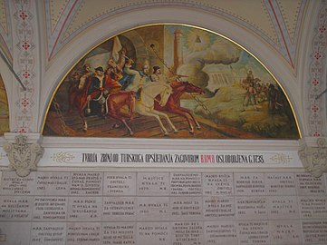 Der Ausfall des Zrinski als Fresko im kroatischen Marienwallfahrtsort Marija Bistrica
