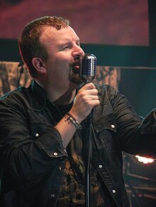 Mark Hall, Casting Crowns' lead singer, wrote or co-wrote all but one of the album's tracks. Mark Hall.jpg